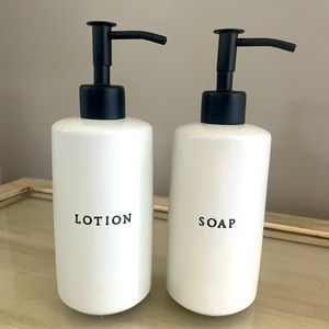 Hearth & Hand Stoneware Lotion and Soap Dispenser Set